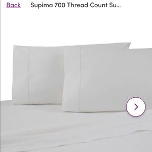 Supima 4-Piece 700-Thread Count Cotton Sheet Set King w/ Pillow Cases